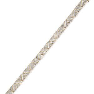 Diamond Accent Herringbone Bracelet